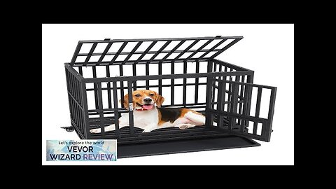 VEVOR 38 Inch Heavy Duty Dog Crate Indestructible Dog Crate 3-Door Heavy Review