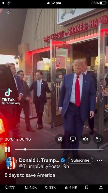 Donald Trump 12/01/2025 : 8 Days to Save America