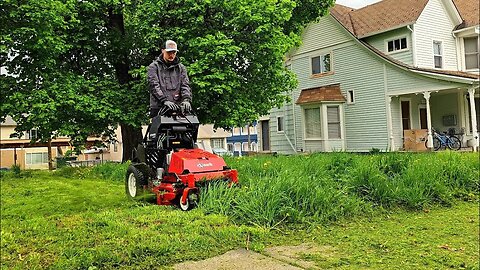 Her Lawn Guy DISAPPEARED So I Told Her I'd MOW Her Crazy OVERGROWN Yard