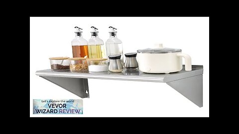 VEVOR 12" x 24" Stainless Steel Shelf Wall Mounted Floating Shelving Review