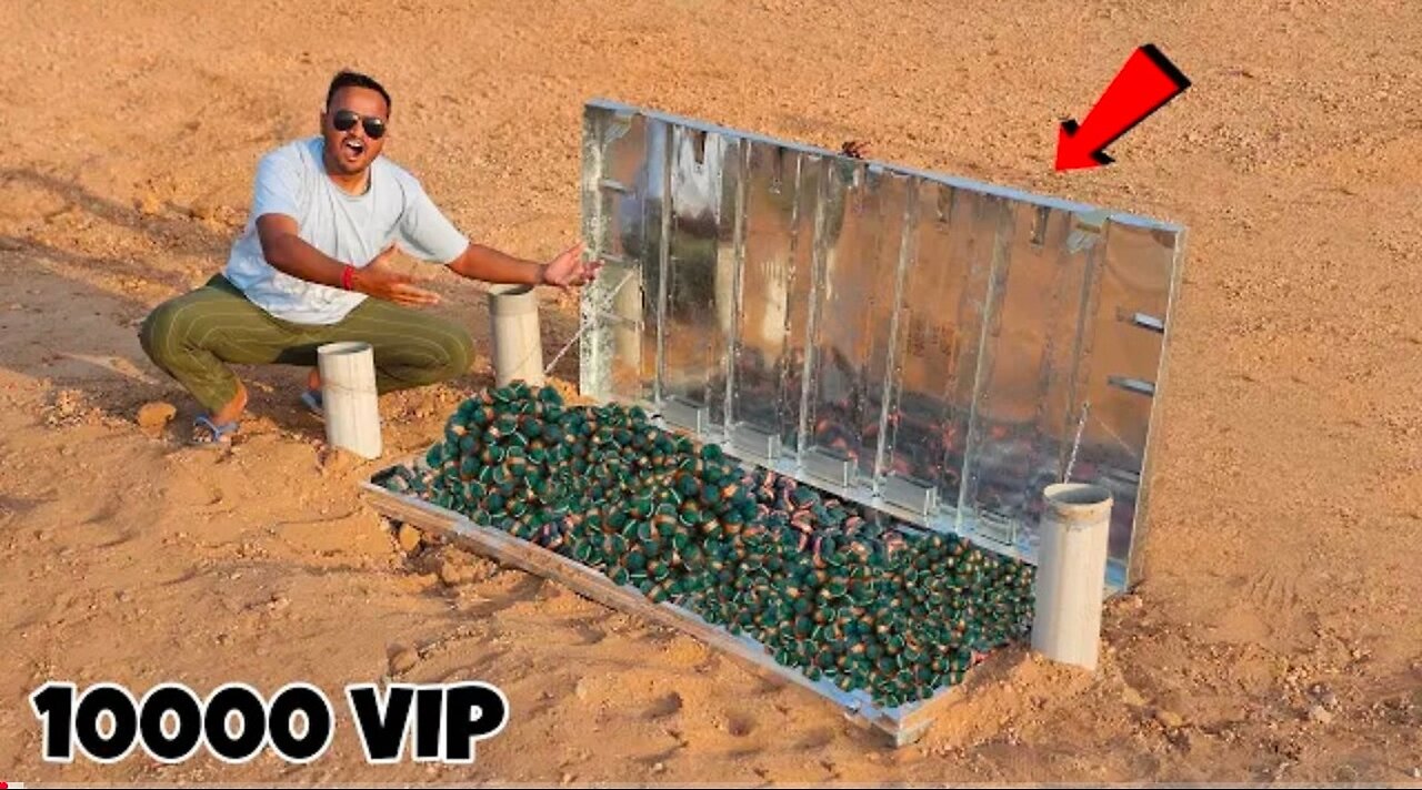 भागो.... भूकंप आ गया - 10000 VIP VS Underground Steel Box - Will It Survive? सच में भूकंप आ गया