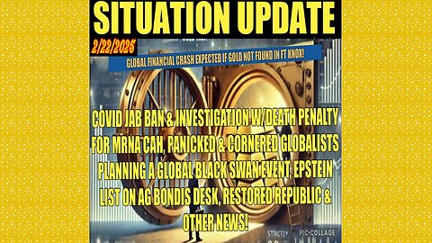 SITUATION UPDATE 2/22/25 - FT Knox Gold Audit, Epstein List, Covid Jab Investigations & Ban & More