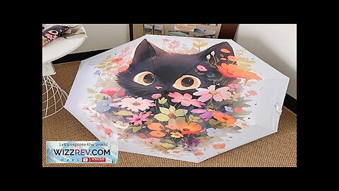 Flower Cat Umbrella Cartoon Full Automatic Smart Sun Umbrella For Women Strong Review