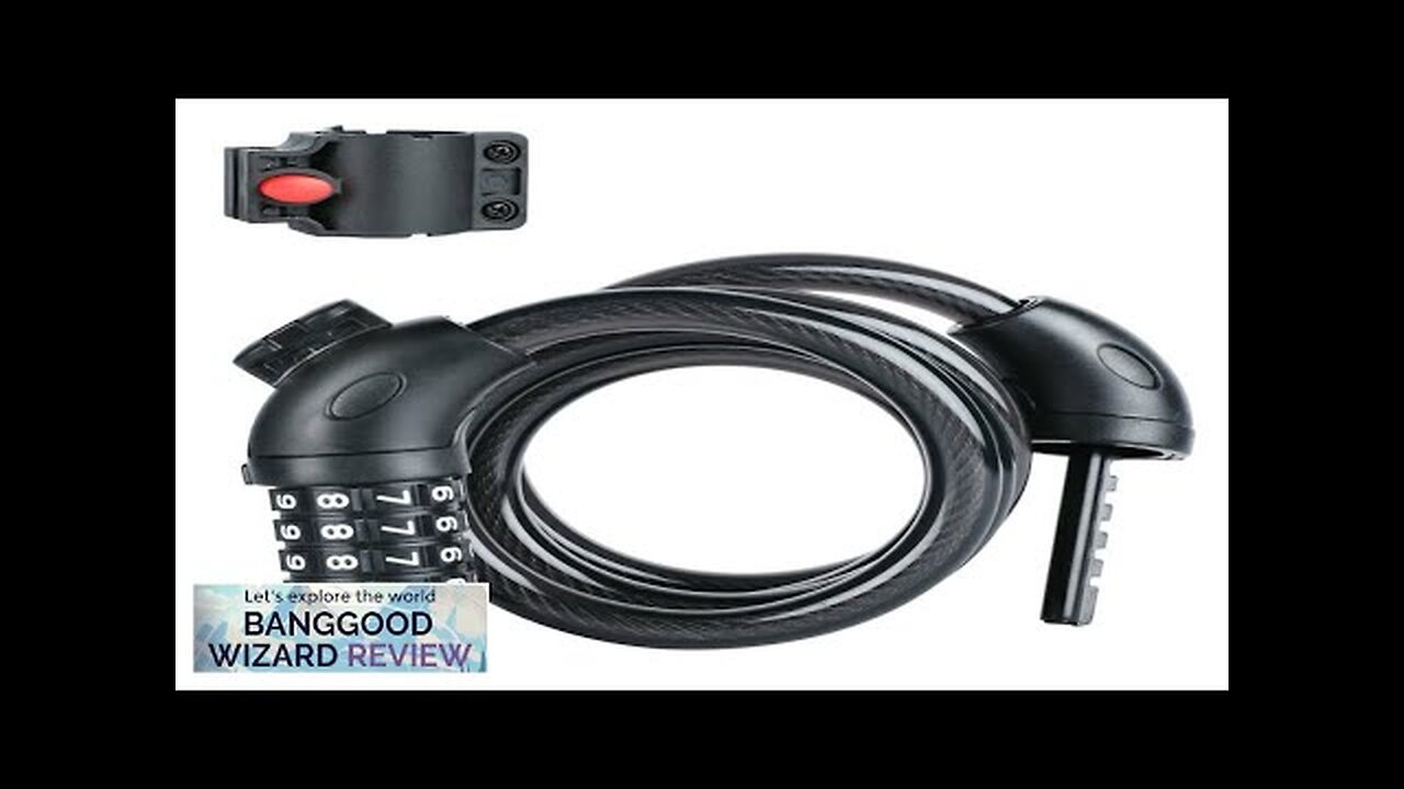 Bicycle Lock 5 Digit Code 1200mm*12mm Anti-theft Lock Bike Security Accessory Steel Review