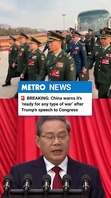 CHINA SAYS ITS READY FOR ANY TYPE OF WAR WITH THE US