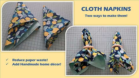 Easy instructions for Beautiful Fabric Napkins!