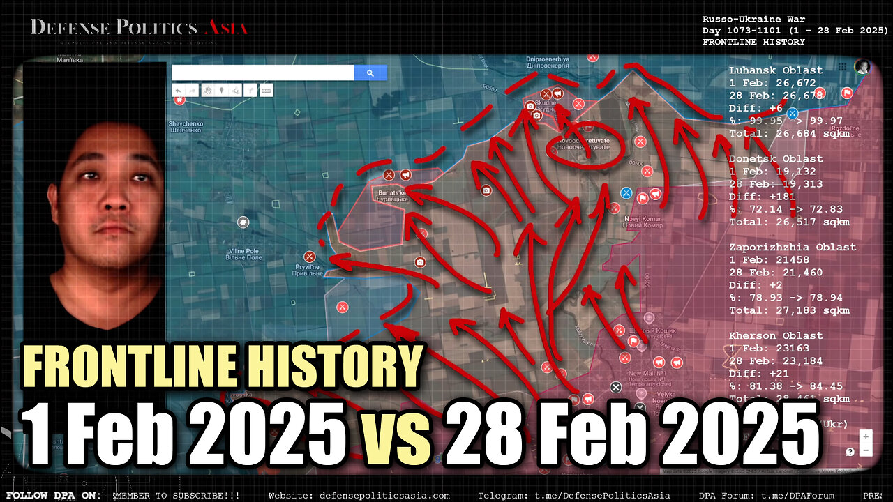 February 2025 Frontline History: Russia's real push at Andriivka and V.N; Ukraine lost more Kursk...