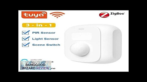 Tuya Wifi Zigbe Mini Sensor Body PIR Sensor With Light Sensor Scene Review