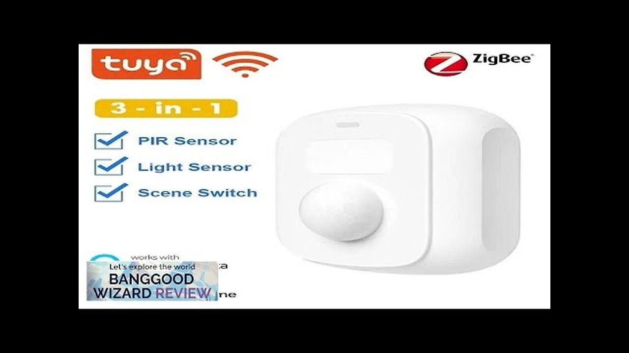 Tuya Wifi Zigbe Mini Sensor Body PIR Sensor With Light Sensor Scene Review