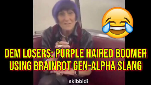 Purple Haired, Boomer Woman Using Gen-Alpha Slang To Reach Young Audiences