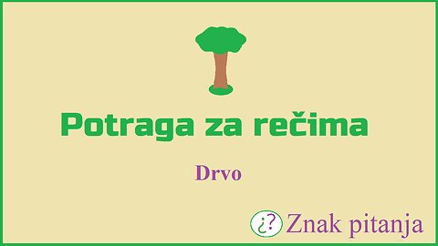 Potraga za rečima - Drvo