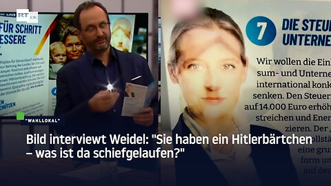 Bild interviewt Weidel: "Sie haben ein Hitlerbärtchen – was ist da schiefgelaufen?"