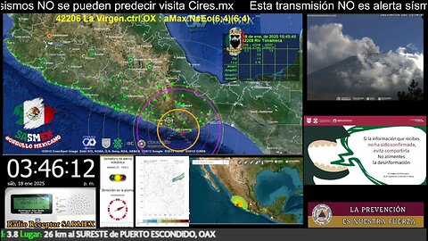 #SISMO Magnitud 4.4 a 29 km al SURESTE de PUERTO ESCONDIDO, OAX 18/01/25 15:45:37 #noameritoalerta