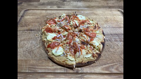 (Gluten-Free) (Vegetarian) Hummus Pizza