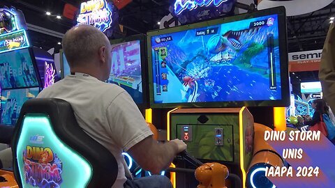 Facing & Racing Through The 'Dino Storm' By UNIS [IAAPA 2024]