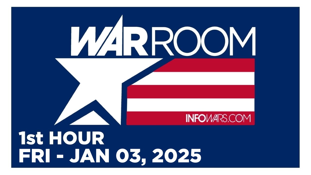 WAR ROOM [1 of 3] Friday 1/3/25 • ALEX JONES BREAKING MAJOR PSYOPS, News, Reports & Analysis