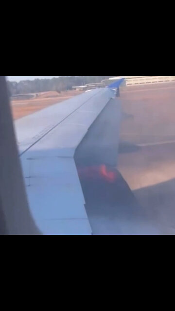 Wing on United flight from Houston catches fire