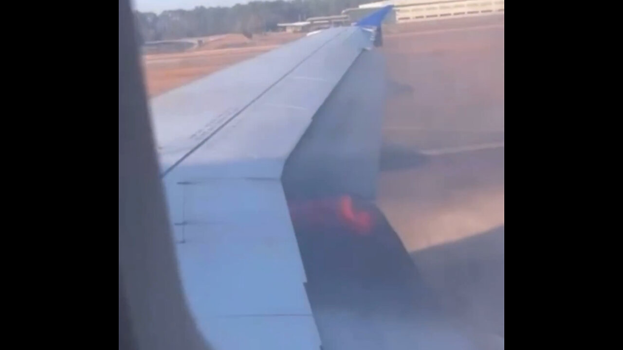 Wing on United flight from Houston catches fire