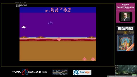 Atari 2600 EMU - Mega Force - Game 1 B/B - 164,342