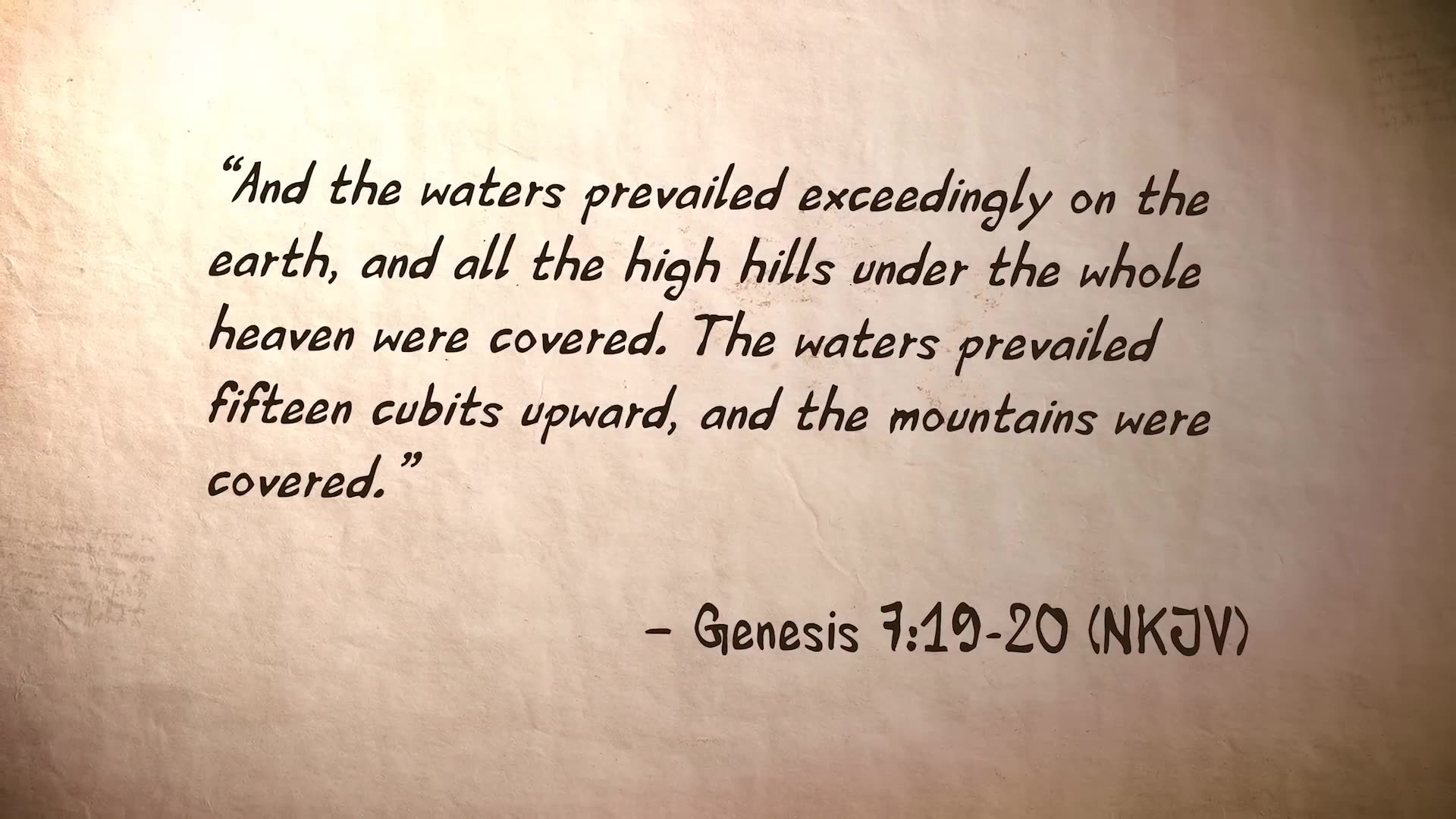 Where Did All The Water Go After The Biblical Flood