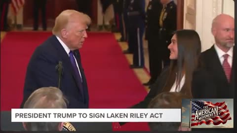 Laken Riley's mother gets emotional over Donald Trumps new Law