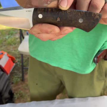 Cool KNIFE PIN! Scotty Helms at GA Bushcraft! #edc #youtubeshorts #bushcraft #shorts