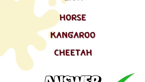 ❤️Fun quiz for kids! Try to gues EP.15 🎁Which is the fastest land animal?
