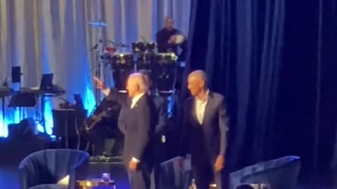 Obama had to help JOE BIDEN off stage at event - BIDEN FROZEN ON STAGE