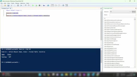 PowerShell Script to List Available Virtual Machines