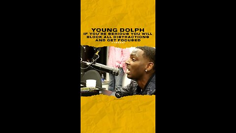 @youngdolph If you’re serious you will block all distractions and get focused