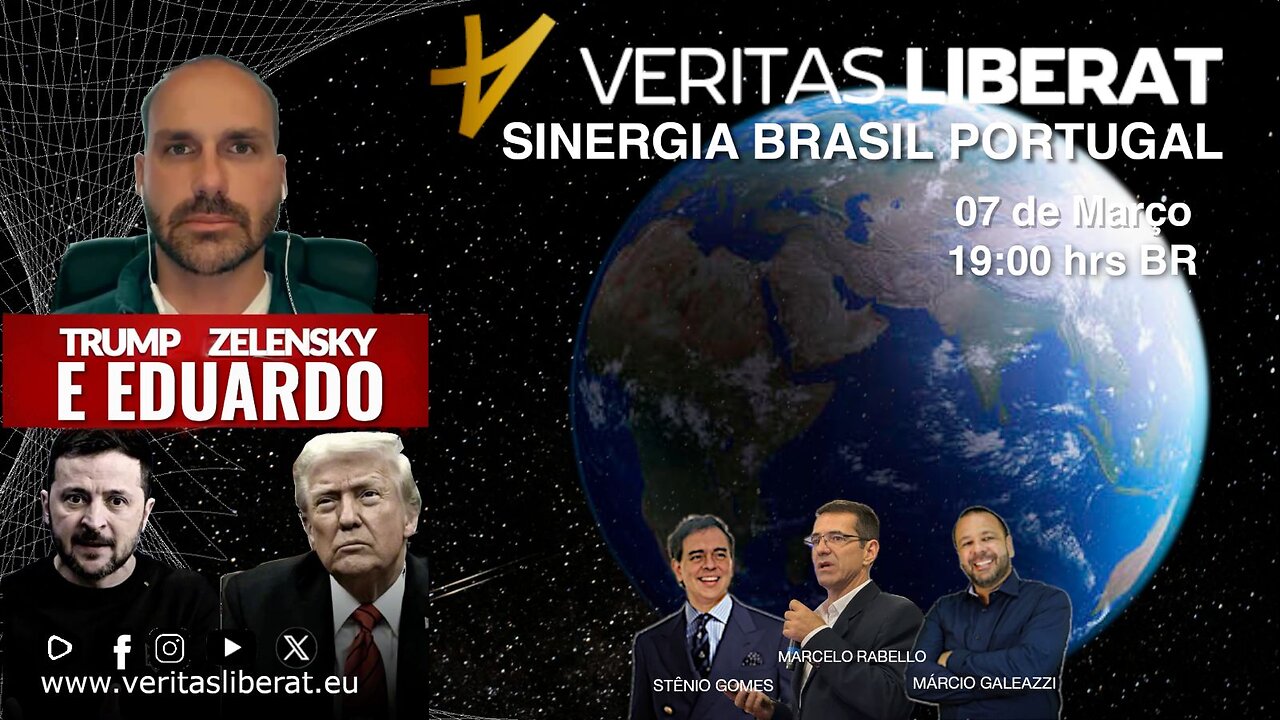 SINERGIA BRASIL PORTUGAL - 28/02/2025 - Zelenski na Casa Branca e perseguição ao Eduardo Bolsonaro