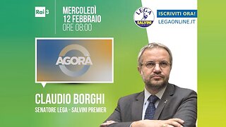 🔴 Interventi del Sen. Claudio Borghi ad Agorà su Rai3 (12/02/2025).