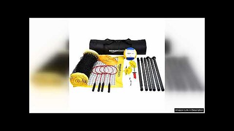 Amazon Basics Outdoor Volleyball and Badminton Combo Set with Net Review