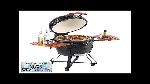 VEVOR 24" Ceramic Barbecue Grill Smoker Portable Round Outdoor Grill for Patio Review