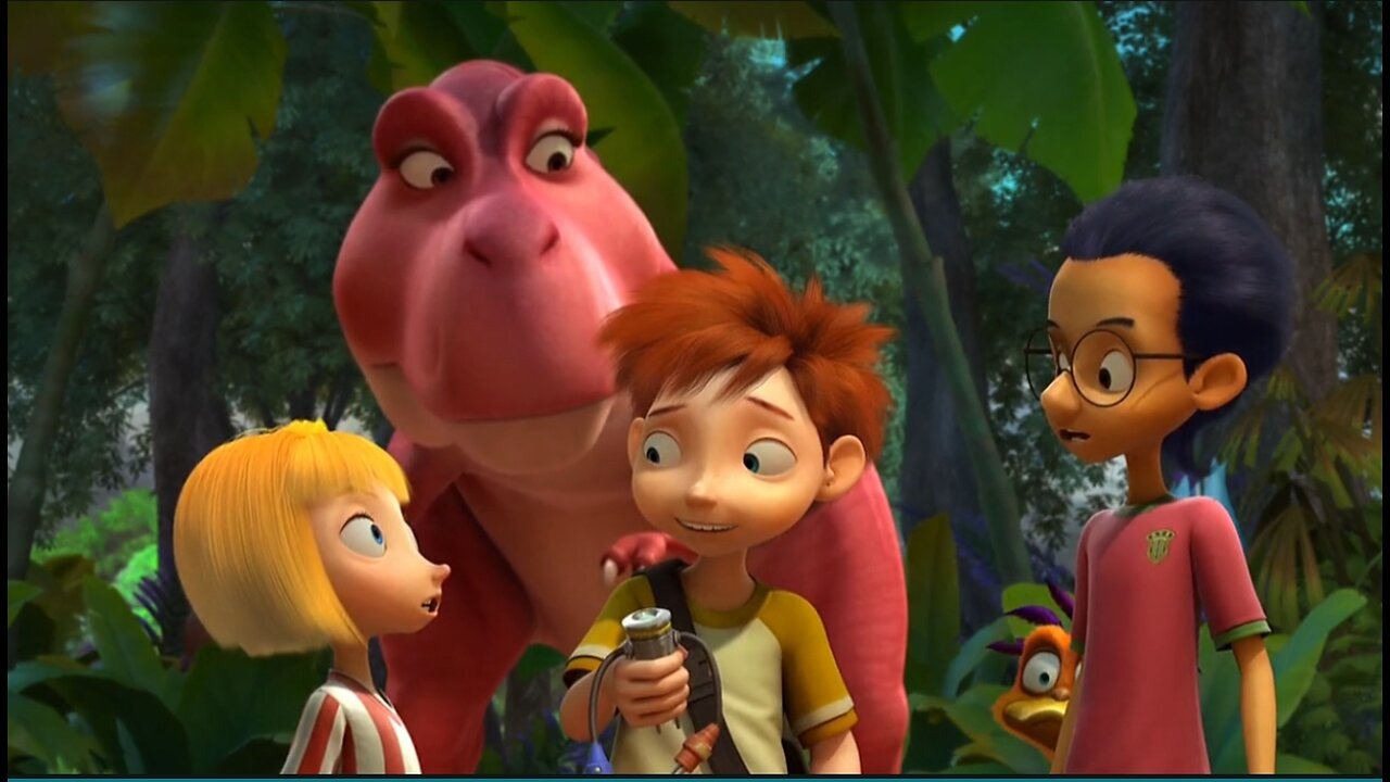 Lost in a world of dinosaurs, they must unite to survive and find their way home.ń