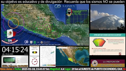 #SISMO Magnitud 4.4 a 41 km al SUROESTE de COALCOMAN, MICH 18/01/25 16:14:50 #noameritoalerta