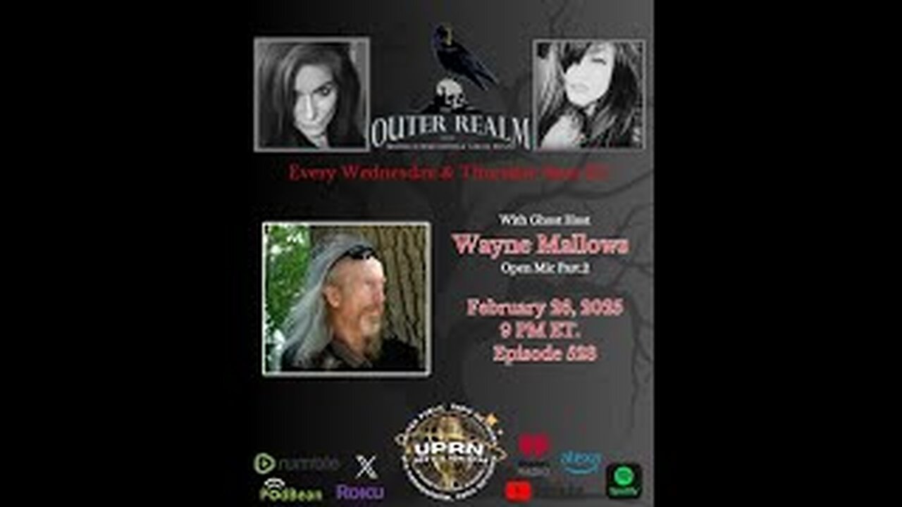 The Outer Realm - Open Mic- Talking Dogman, Time Slips, Dire Wolves, with Wayne Mallows