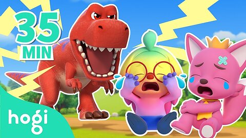 [BEST] T-Rex in Wonderville + Boo Boo Song + More | Sing Along with Hogi | Nursery Rhymes