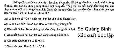 Sở Quảng Bình: Hai bạn Bảo và Nam của lớp 12A cùng tham gia giải bóng bàn đơn nam