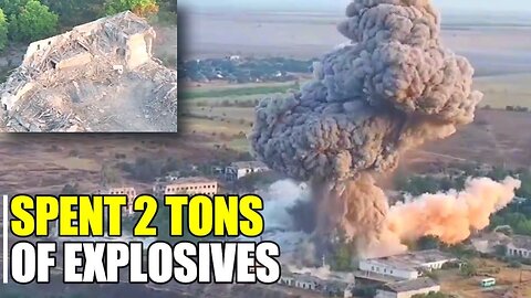 A Huge command post blown to dust on the Dnieper of Ukraine