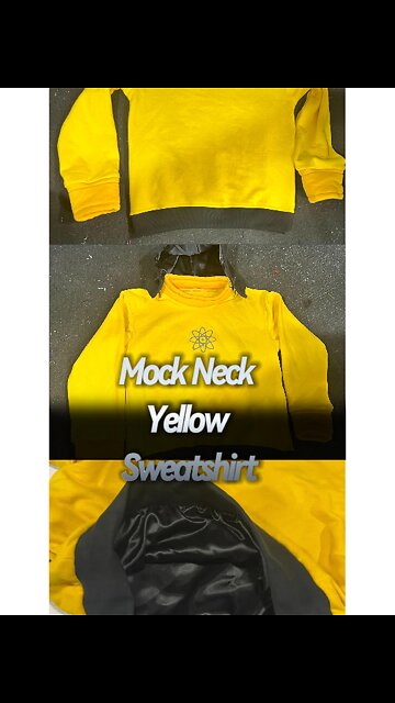 🔥 Stay Warm & Stylish in Our Mock Neck Yellow Sweatshirt! 🔥