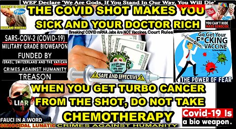 THE COVID SHOT PRODUCES TURBO CANCER, DIABETES AND MAKES YOUR DOCTORS AND HOSPITALS WEALTHY