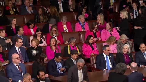 Now: Dems voting for MEN in WOMENs sports wearing pink to protest POTUS