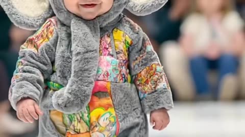 baby fashion show🐰🐨🐘#cutebaby #cute #babyshow #baby #babyfasion #aifashionshow #aibaby #shorts