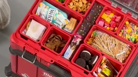 Construction Worker Hides Snacks In Tool Box