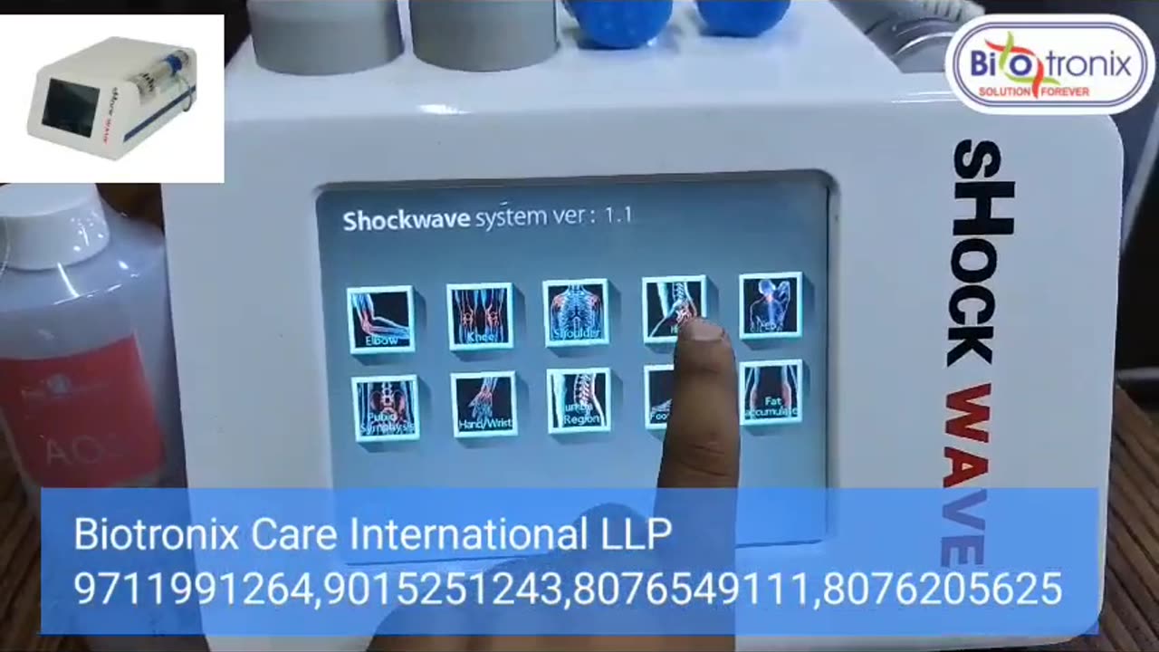 Electromagnetic Physiotherapy Radial Shockwave Therapy Extracorporeal with 10 Treatment Area