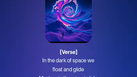 In the dark of space we float and glide