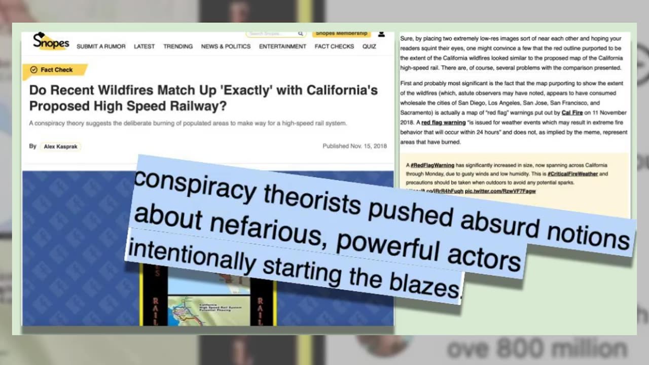 Fact Check: Map Does NOT Show California Wildfires Lined Up With Proposed High-Speed Rail System