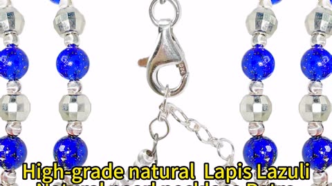 GN-20250219-05 High-grade natural Lapis Lazuli Natural pearl necklace Retro style Suitable