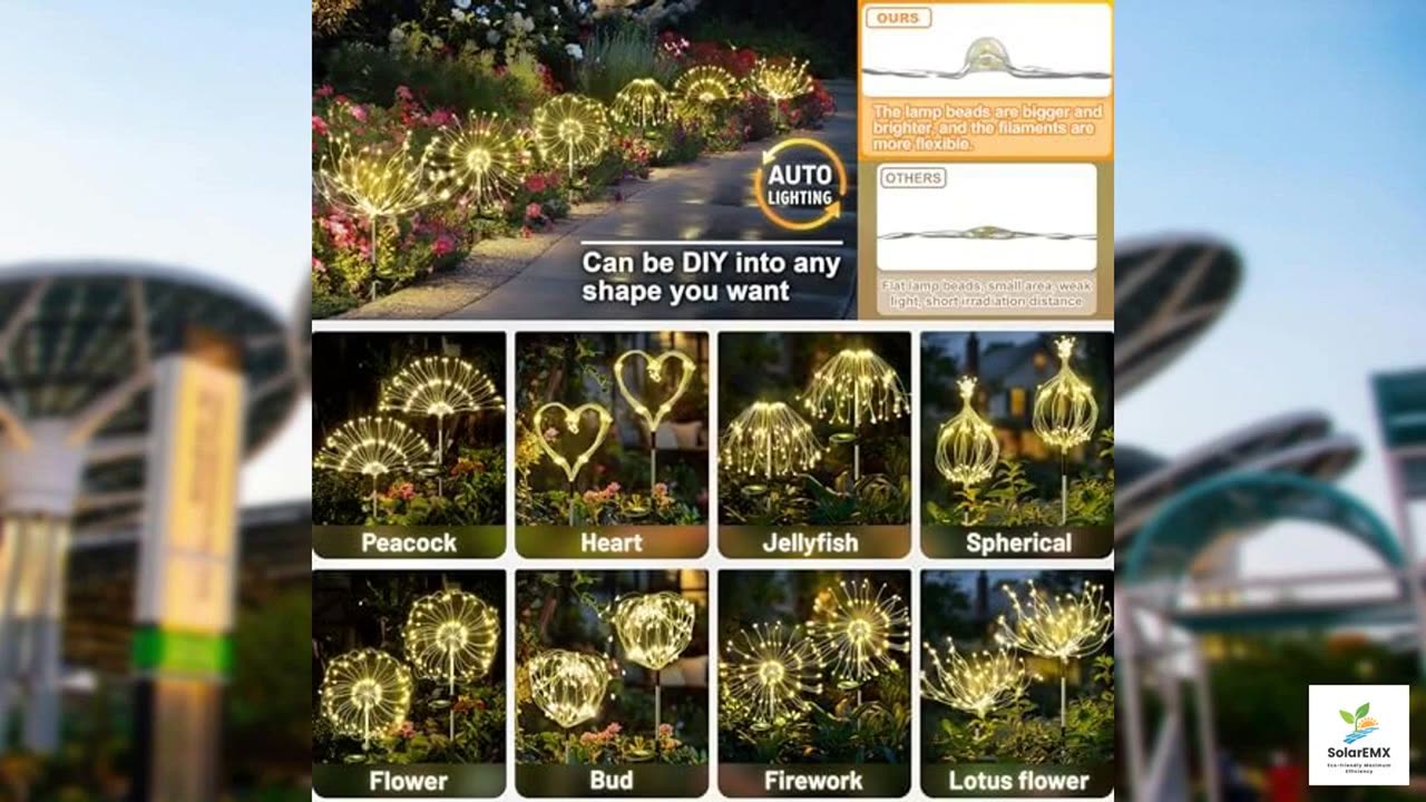 Anordsem Solar Garden Lights Outdoor